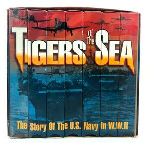 Tigers Of The Sea 7 VHS Set - U.S. Navy In WWII - 7 Hours Black & White